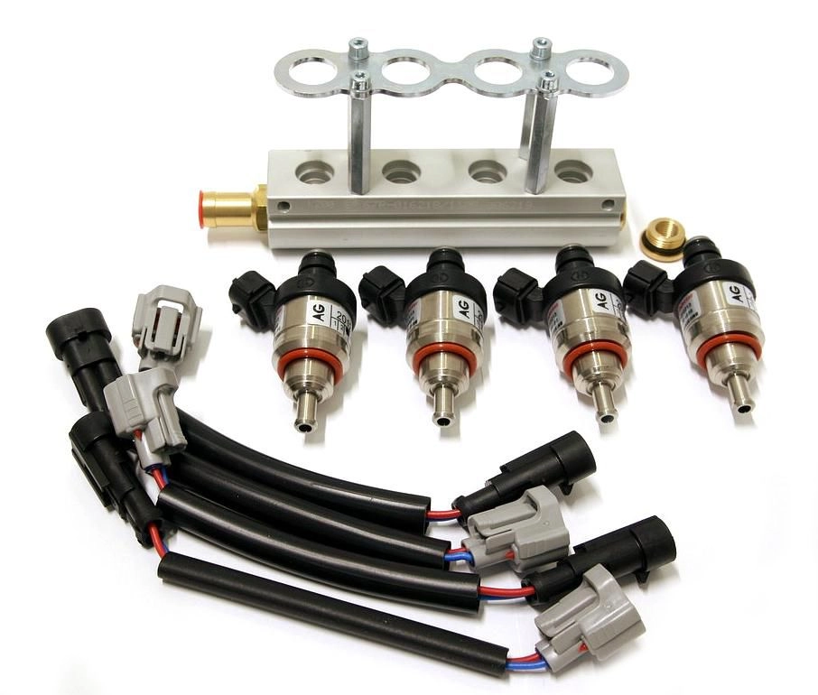 Vstřikovací lišta HANA 4 vál.RED typ B červená + kabely