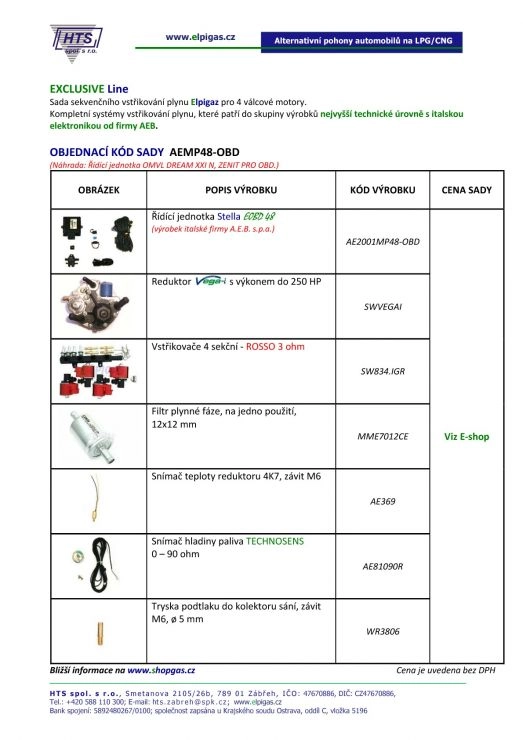 Sada Exclusive Line 4 vál. AEMP48-OBD