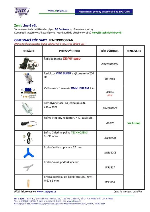 Sada Zenit Line 6 vál. ZENITPROOBD-6