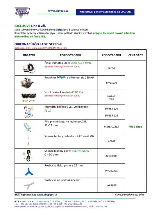Sada Exclusive Line I-PLUS 8 vál. SEP8D-8