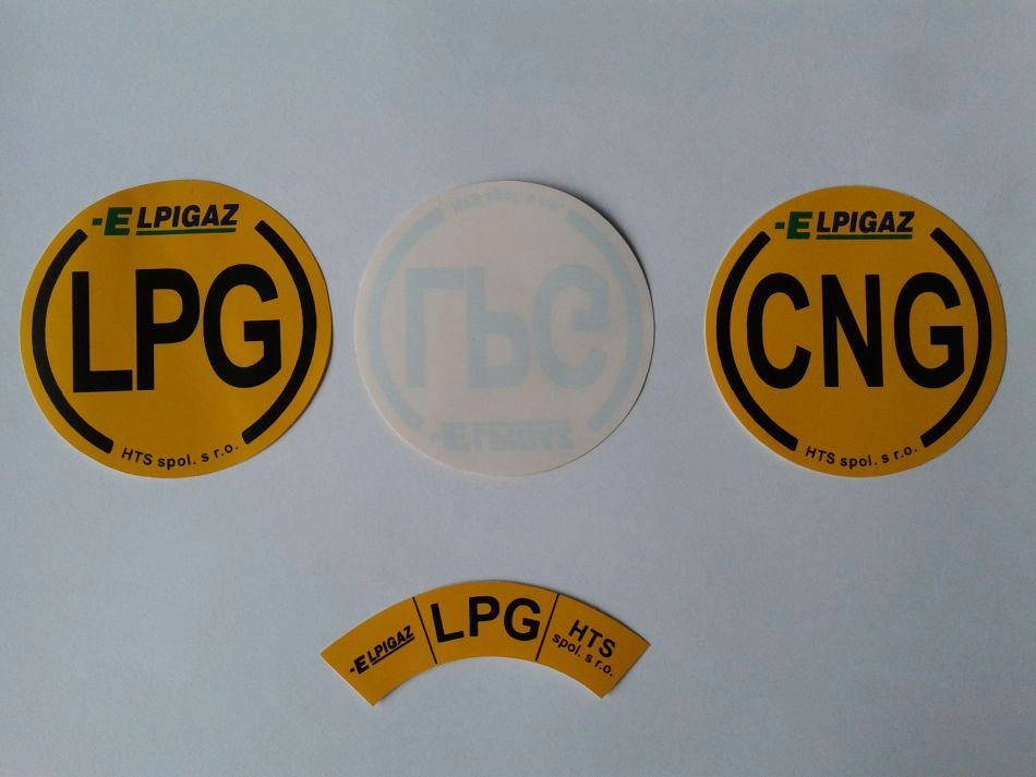 Nálepka LPG nebo CNG